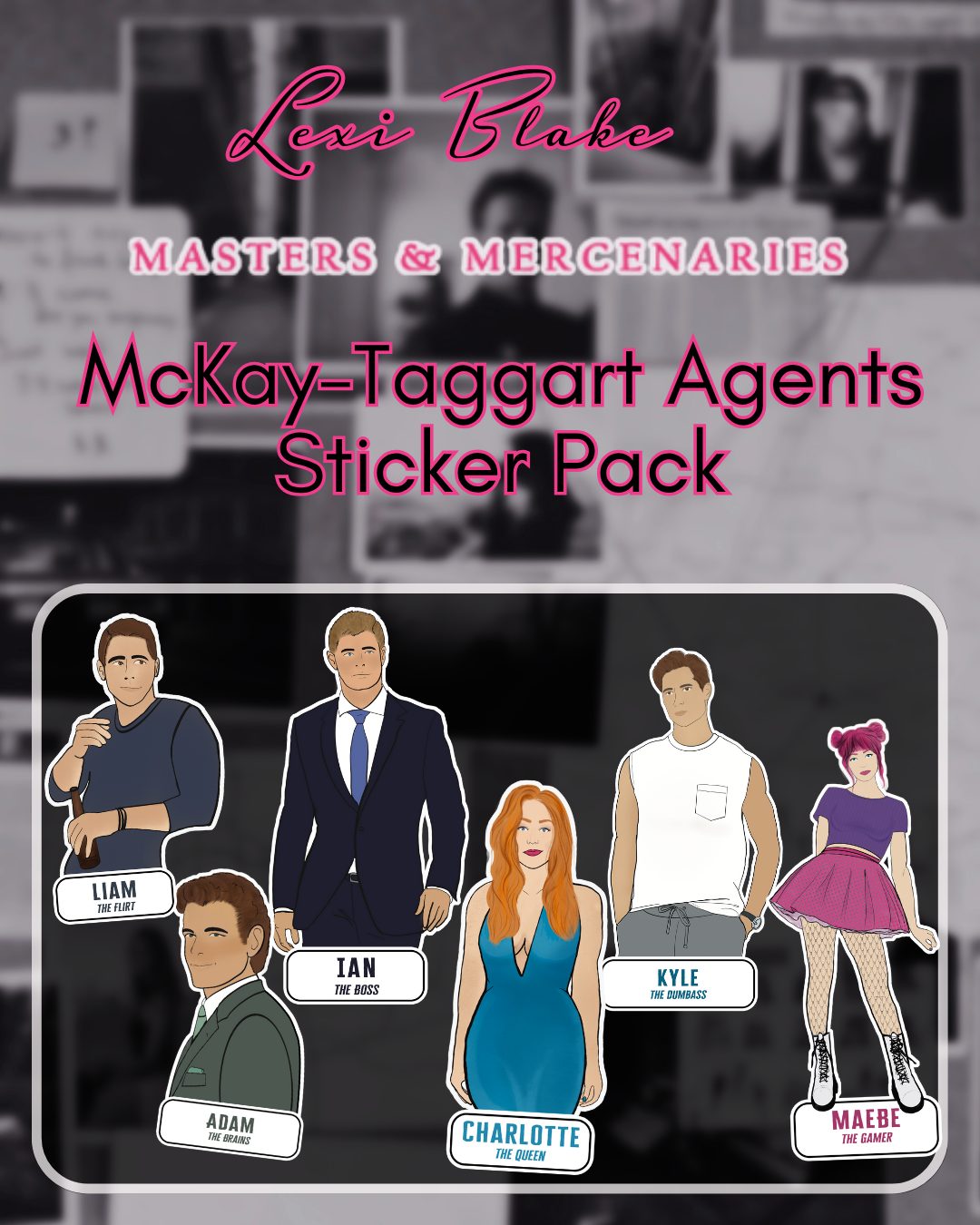McKay-Taggart Agents Sticker Pack – Lexi Blake