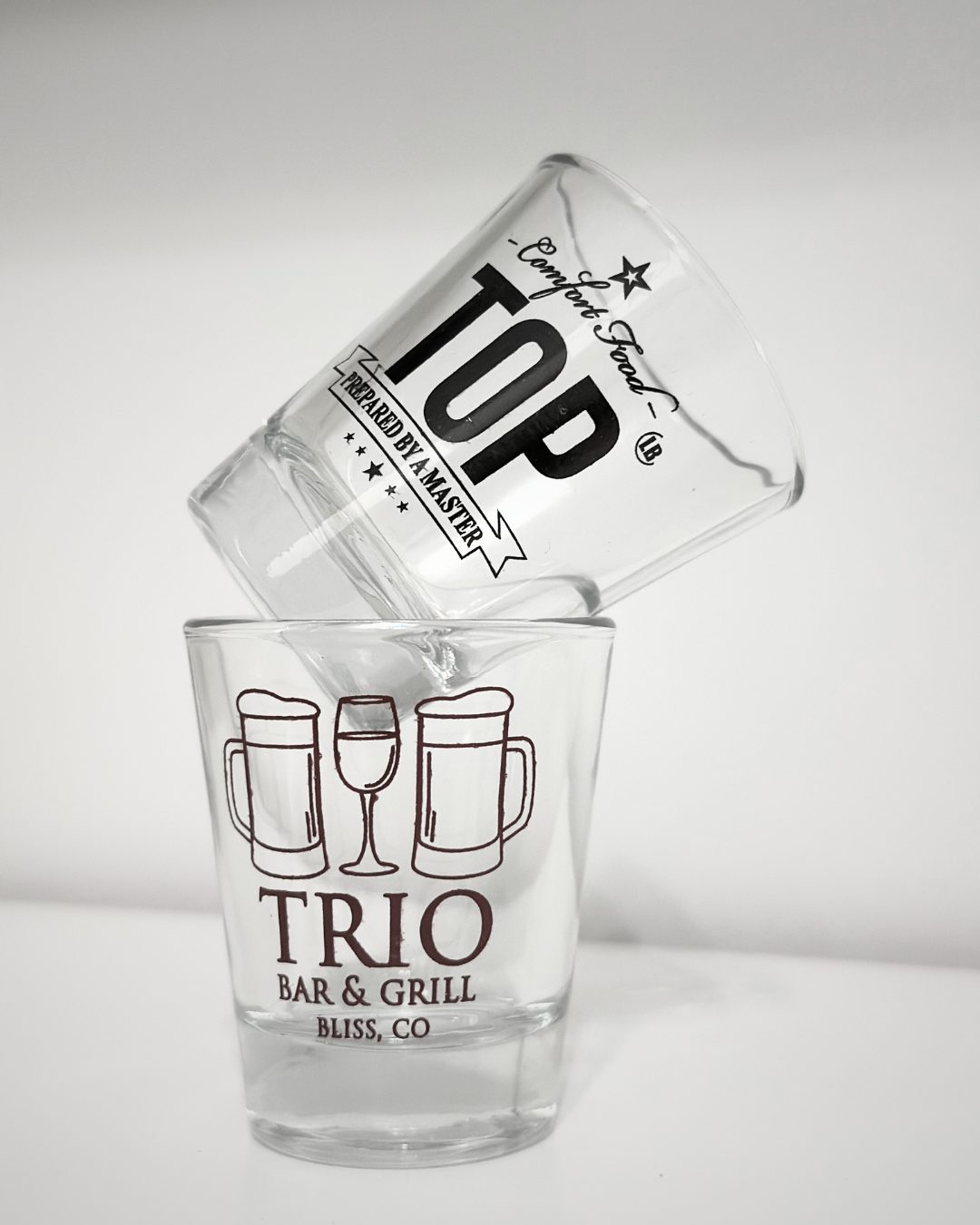 Top and Trio Shot Glass Set