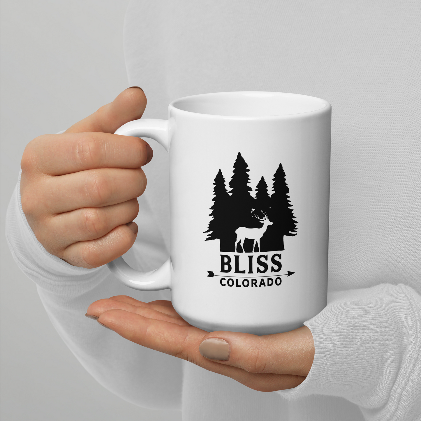 Bliss, Colorado White Glossy Mug